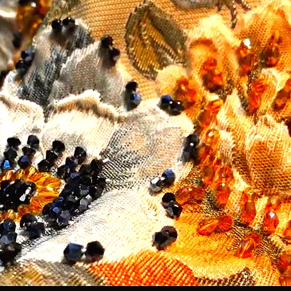 ♥️SOLD NWT Jaquard Embroidery Crystals Beads, Coat. STUNNING. XXL - Picture 7 of 12